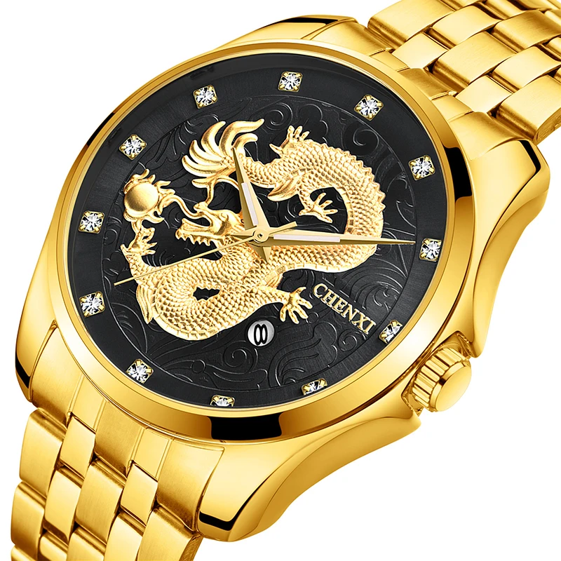 Heren Horloges Topmerk Luxe Klok Man Fashion Rvs Golden Quartz Horloge Mannen Business Waterdicht Datum Horloges