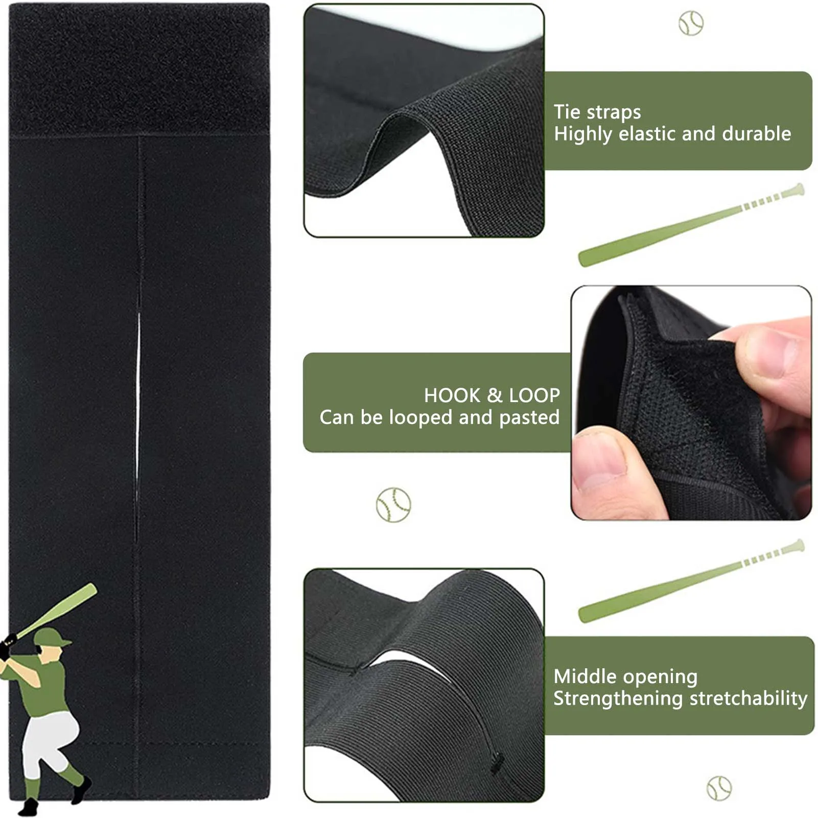 2 قطعة قفاز الكرة اللينة تثبيت التفاف البيسبول الماسك قفاز يلتف مرنة السابق وجيب المشكل حزام قابل للتعديل