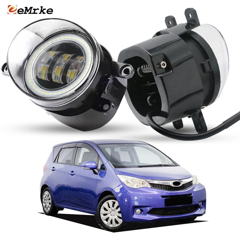 

Пара светодиодных линз противотуманных фар для Subaru Trezia _P12_ Perodua Bezza Axia Advance Angel Eye DRL PTF Дневного света Ближний свет Противотуманные фары дальнего света