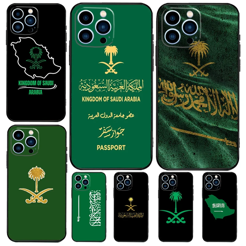 Kingdom of Saudi Arabia Flag Case For Apple iPhone 12 13 Mini 11 14 15 16 Pro Max Plus X XR XS Max Coque