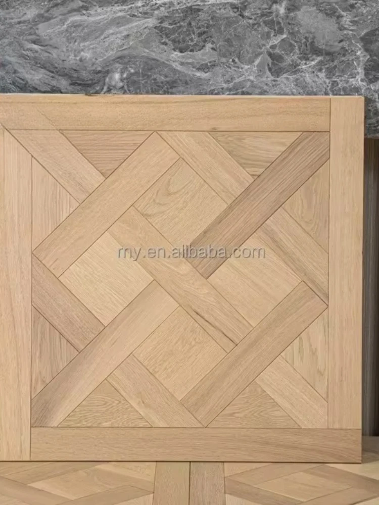 نسخة مخصصة من أرضية خشبية صلبة من خشب البلوط الأبيض الحديثة من الدرجة ABC أرضية خشبية داخلية