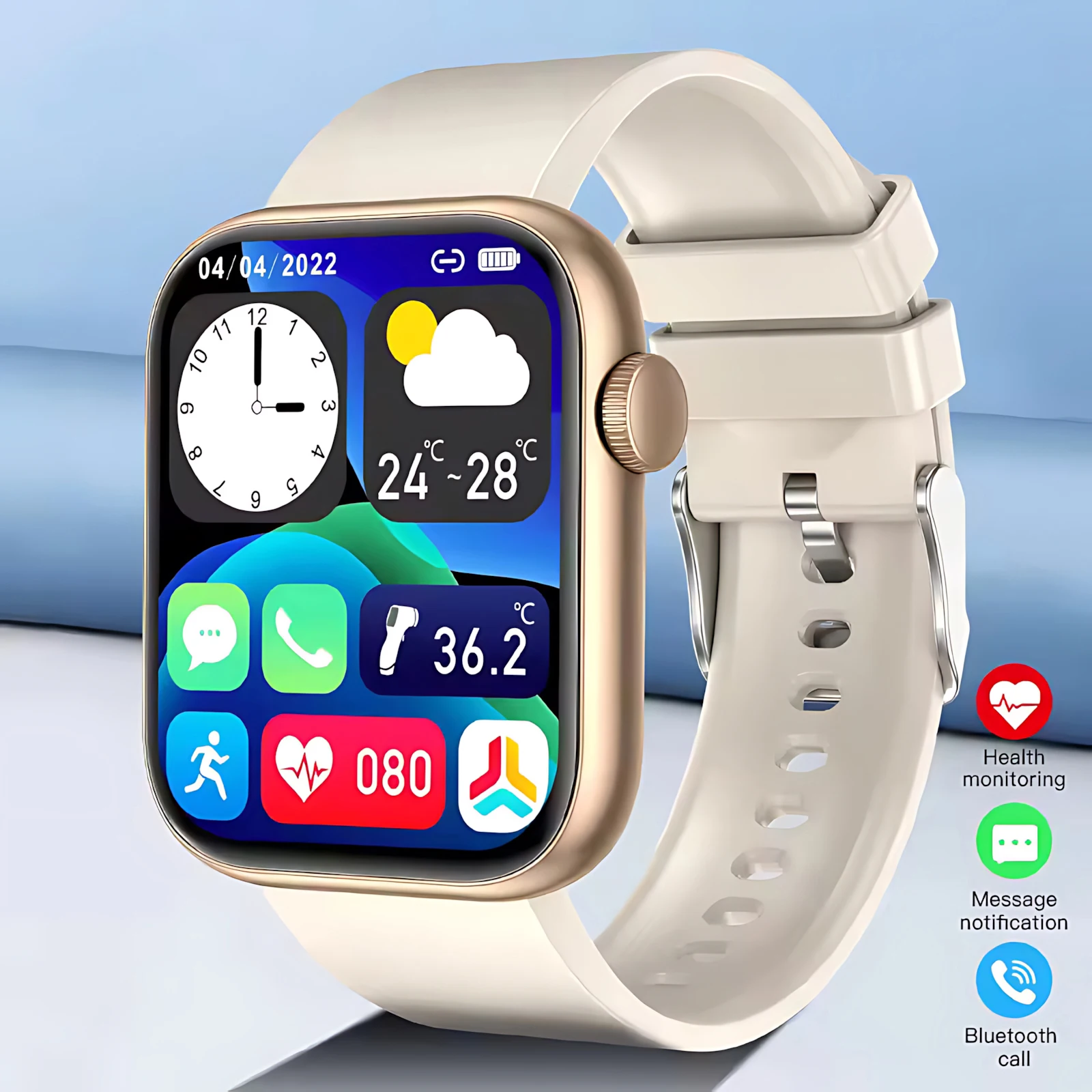 

2025 New SmartWatch Women Waterproof Wristband Accessories With Touch Screen Bluetooth Call Heart Rate Health Monitoring Watches
