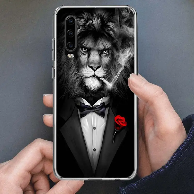 Man Suit Shirt Tie Phone Case For Huawei P30 P40 P50 P20 Pro P10 Lite Mate 20 30 40 10 P30Lite Soft Cover Silicone Shell