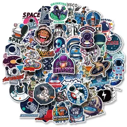 10/25/50pcs Waterproof Outer Space Graffiti Stickers Cartoon Astronaut Luggage Skateboard Laptop Refrigerator Car Gift