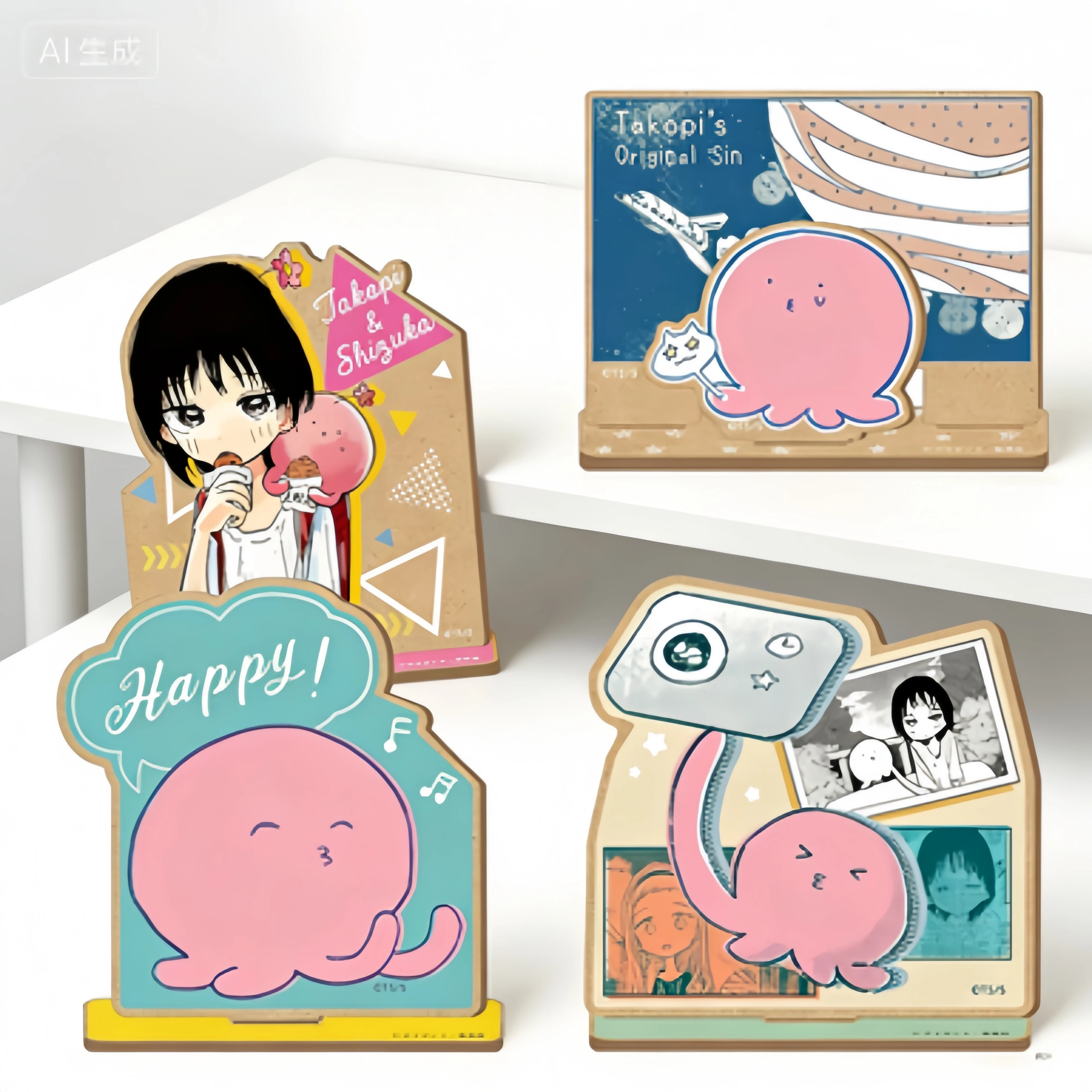 Wholesale Takopi’s Original Sin Keychain Kawaii Acrylic Standee Student Anime Cartoon Exquisite Model Plate15cm Double insertion