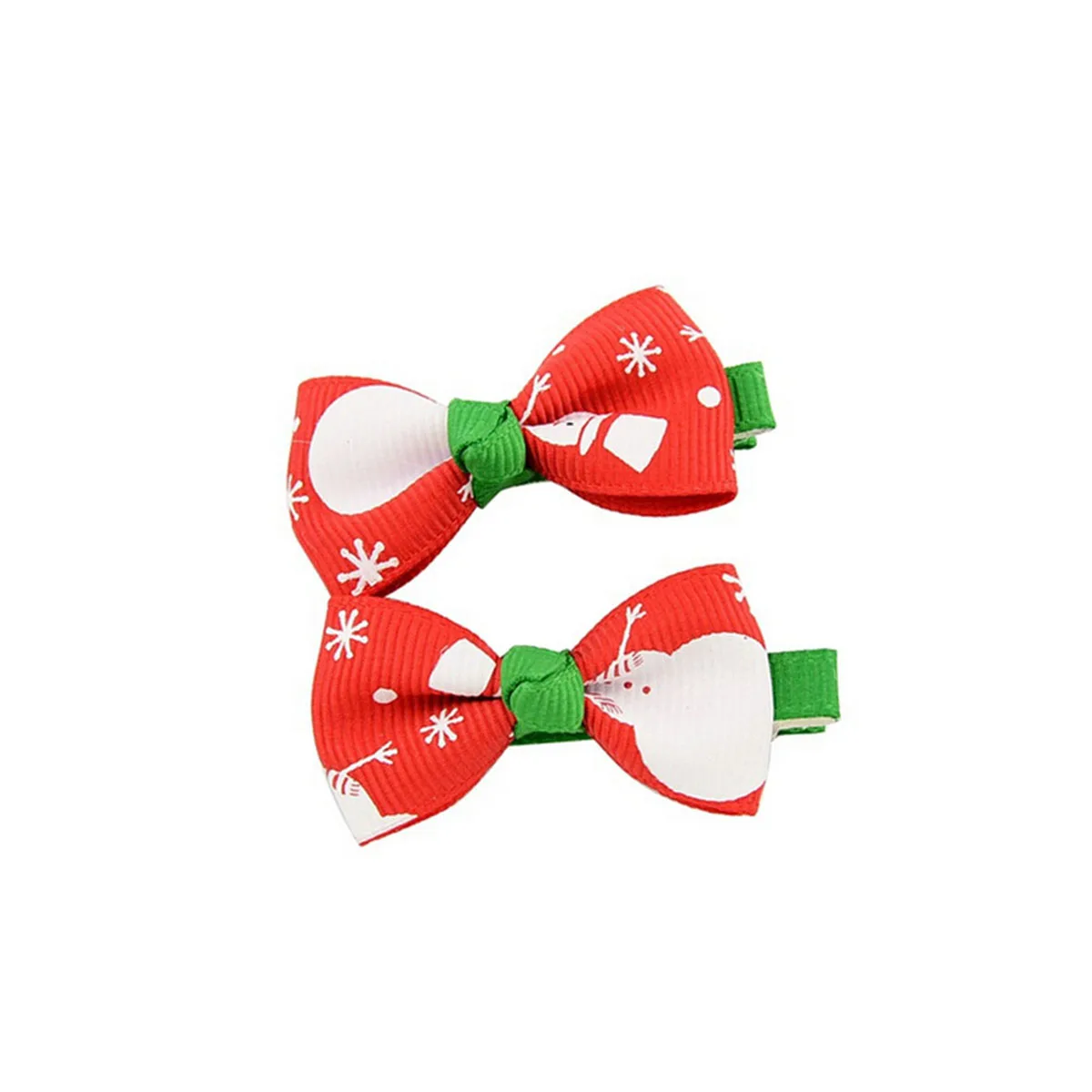 

20pcs Bowknot Clips Girl Christmas Hair Accessories Hair Grips Floral Pattern Snowman Snow Flakes Decoration Gift