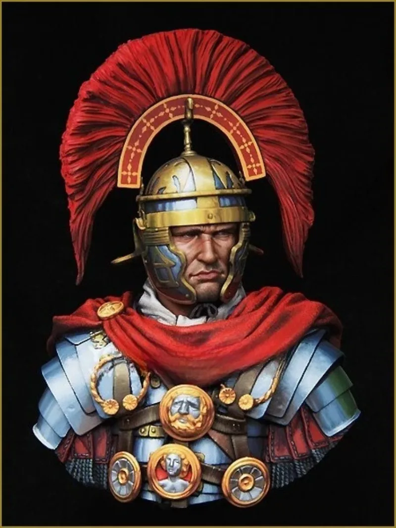 1/10 Scale Resin Bust Assembled Model Kit Ancient Roman Officer History Hobby Miniature Sculpture Unassembled and Unpainted view 2