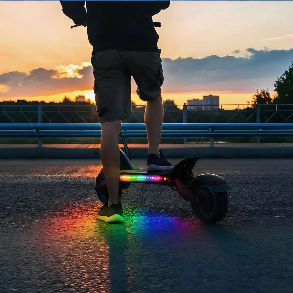 

Creative Battery Powered Scooter LED Lights Multi-Color Dream Color RGB Light Strip DIY Underglow Lights Night Riding