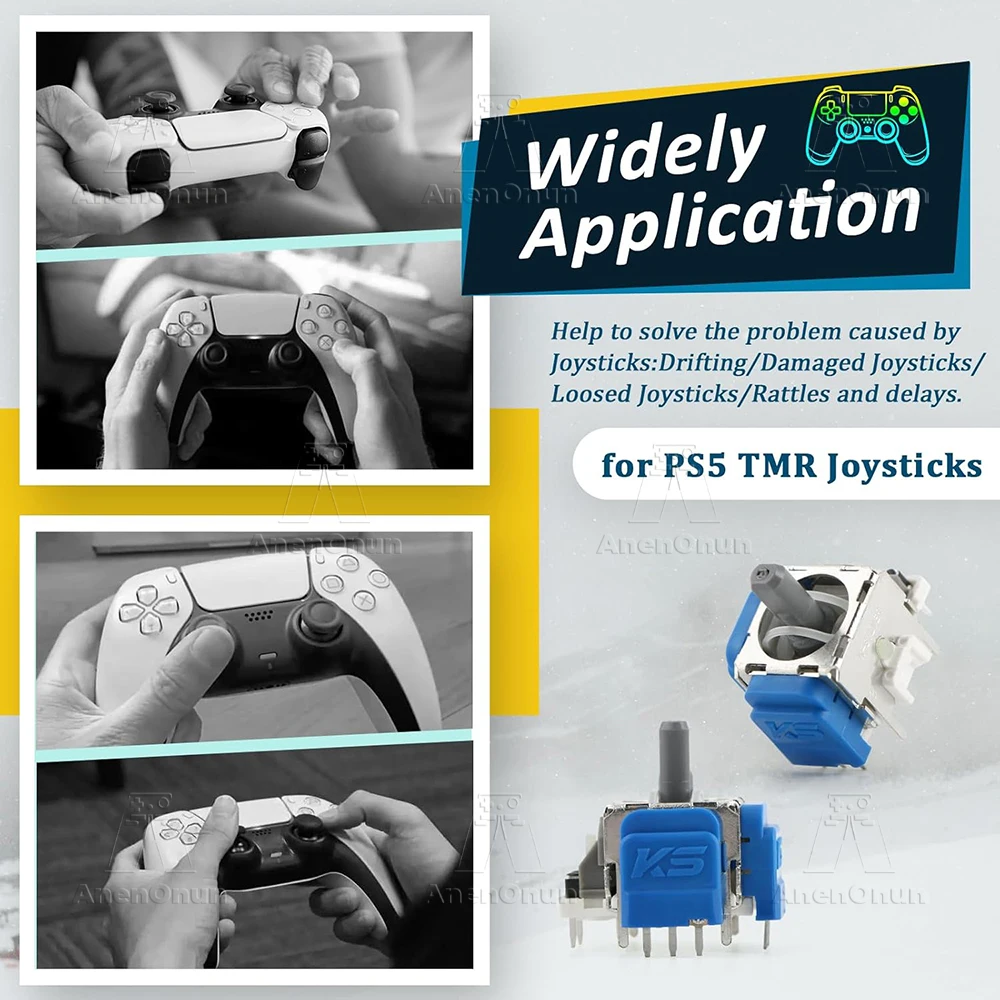 TMR Electromagnetic Joystick for PS5 Controller Thumbstick No-Drift Upgrade Replacement Kit Gamepad 3D Analog Sensor Accessories