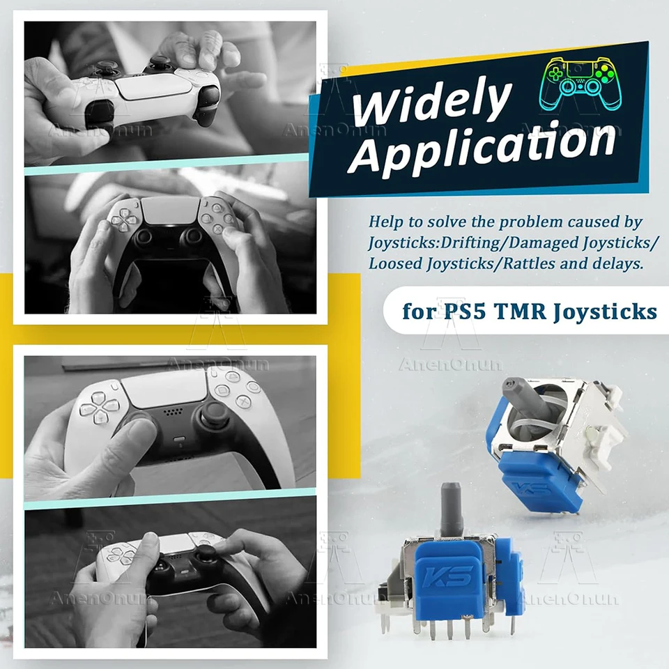 Palanca TMR Electromagnética para Control de PS5, Kit de Reemplazo Sin Deriva, Sensor Analógico 3D 2
