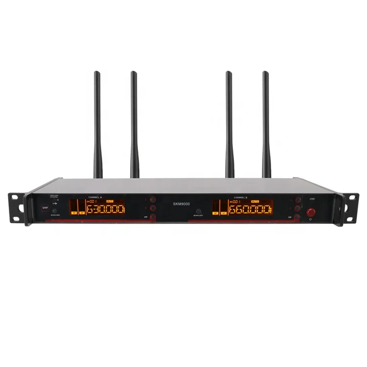Skm9000-T Professional UHF System 2 Channel True Diversity UHF Wireless Microphone