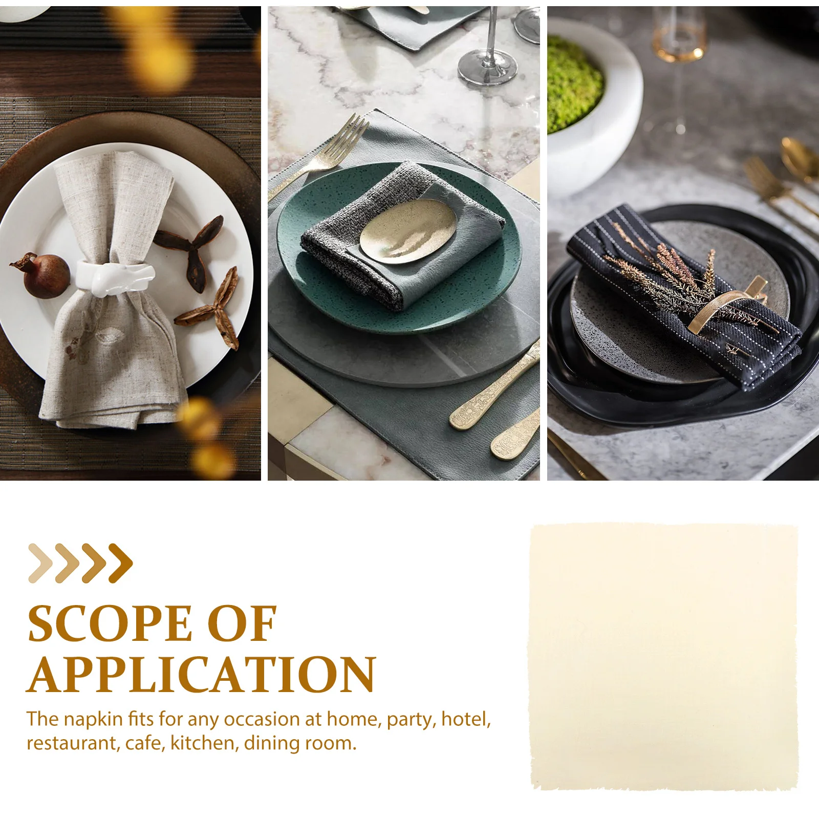 4개 세트 장식용 거즈 면 린넨 디너 냅킨 세탁 가능 테이블 냅킨 결혼식 파티 축제 식사용 디너 냅킨