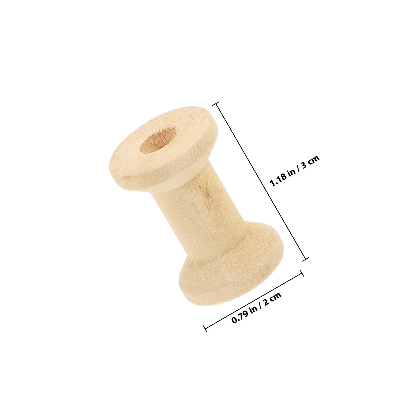 100Pcs Wooden Spools Durable Wood Thread Holders for Sewing Crafts Yarn Organizers Wooden Spindles for DIY Projects