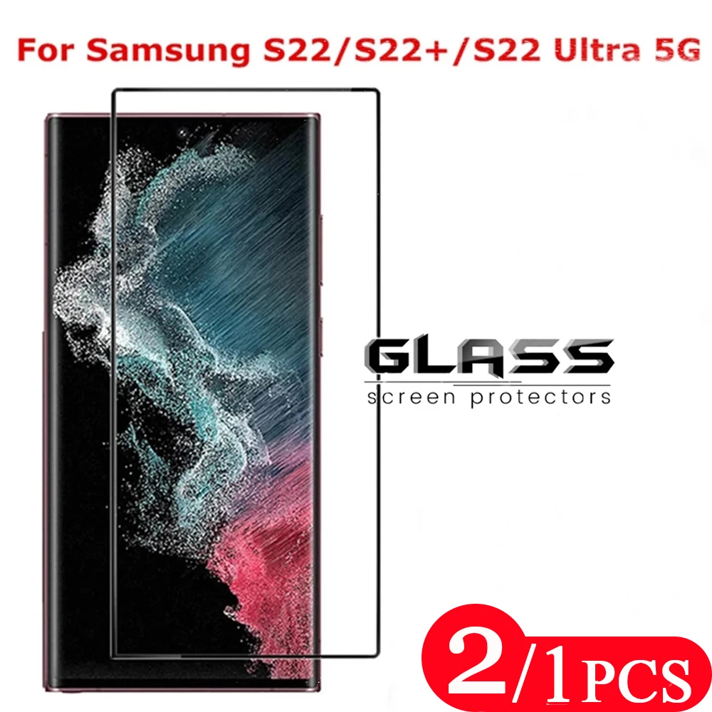 2/1Pcs Tempered Glass for Samsung Glalxy S22 5G S20 S21 Ultra Plus Fe Phone Screen Protector S10 Lite S10E S9 Protective Film