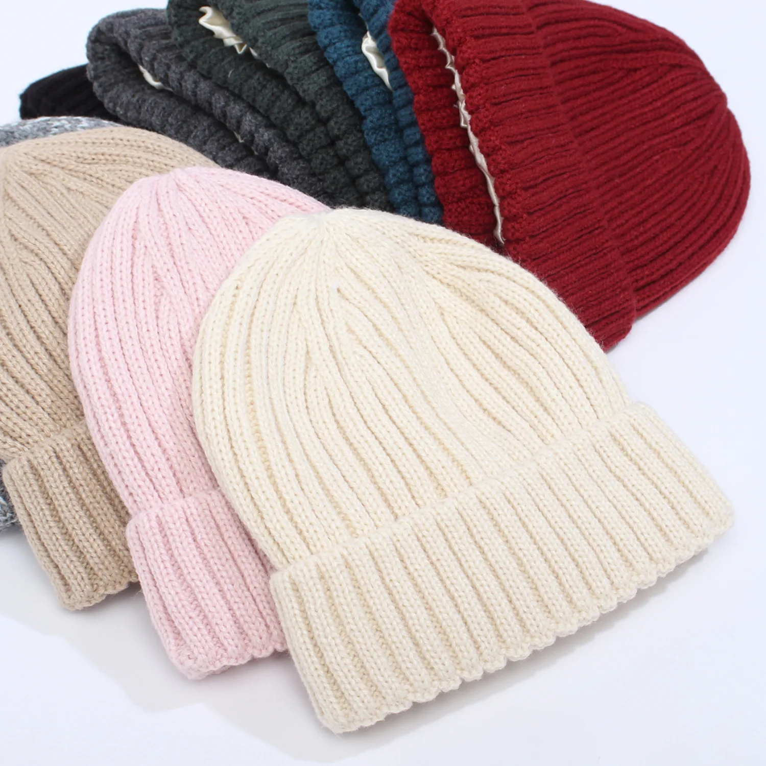 

Fashion Head Headwear Cap Hugger Toque Stocking Autumn Winter Hat Women Warm Woolen Versatile Pullover Knitted Outdoor 2M43