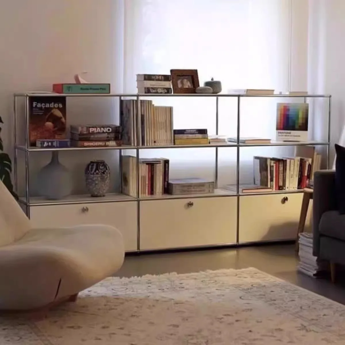 Mobile TV modulare in acciaio inox