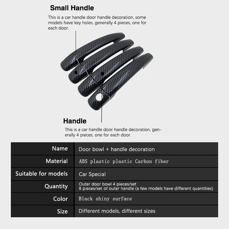 Carbon Fiber Door Handle Cover for Seat Ibiza Mk3 6L 2002 2003 2004 2005 2006 2007 2008 Car Accessories Rustproof Auto Stickers