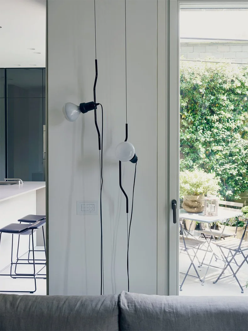 

Delicate Italian Parentesi Pendant Lamp for Bedroom Bedside Lamp Living Room Ceiling to Floor Suspension Pendant Light Home Lapm