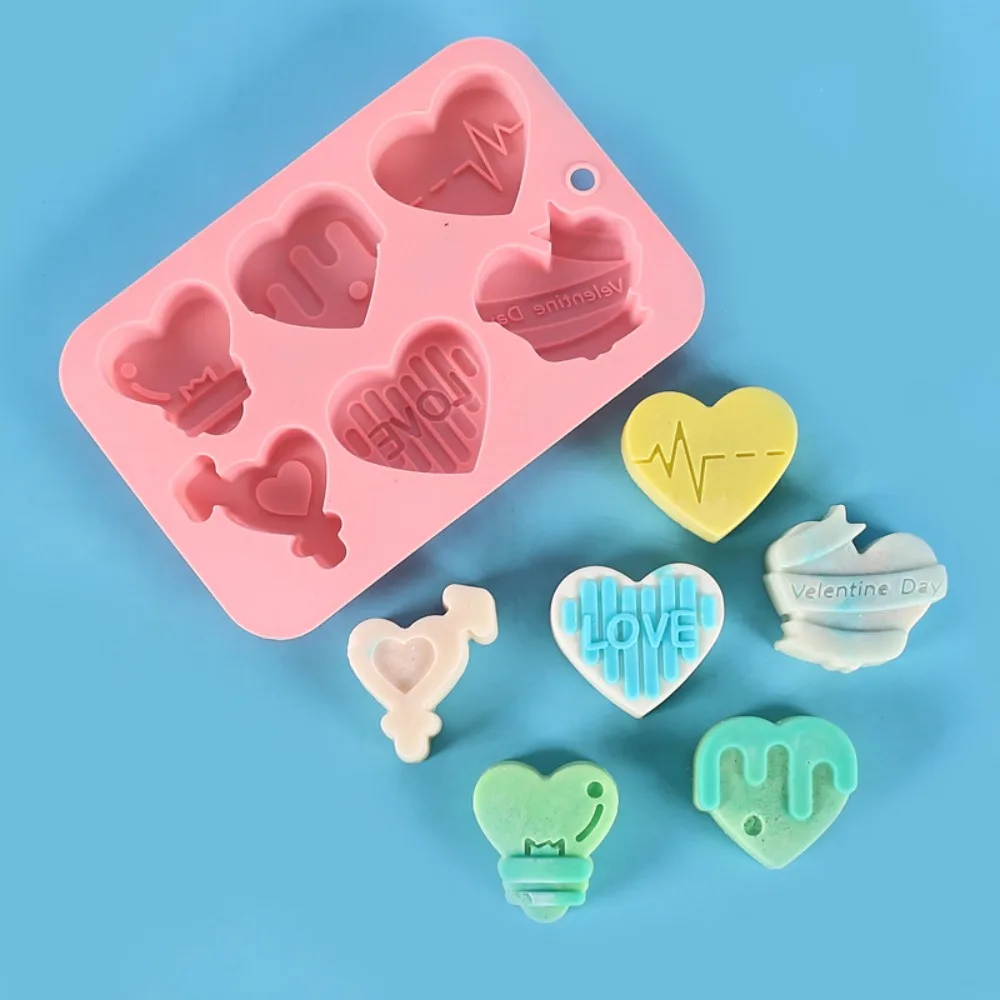 

Multicavity Love Heart Chocolate Silicone Mold Candy Biscuit Mould Love Ice Tray Baking Tool Gift Love Fondant Cake Candle Mold