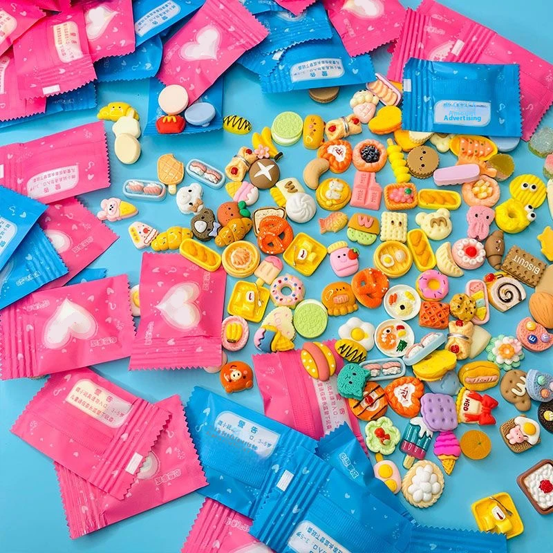 

60pcs Mini Simulation Food Toy Blind Bag Creative Home Decoration Kitchen Model Accessories DIY Children's Toys Gift Blind Box