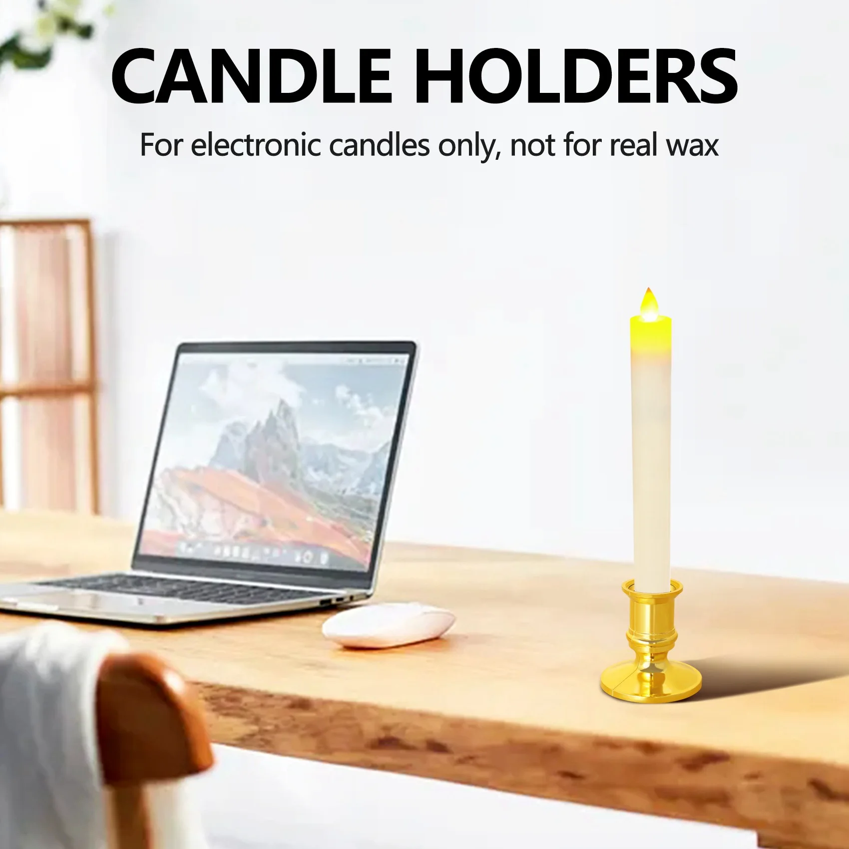 

New 10X Gold Pillar Candle Base Taper Candle Holder Candlestick Christmas Party Decor