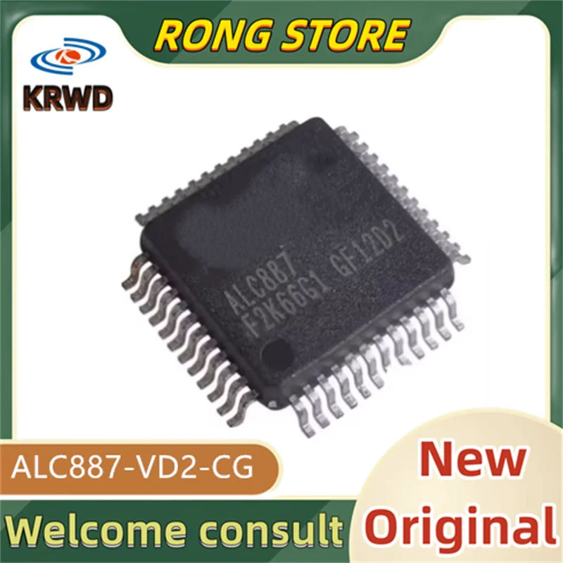 2PCS  ALC887 New and Original Chip IC ALC887-VD2-CG ALC887-VD2-C ALC887-VD2 ALC887-VD ALC887-V QFP48
