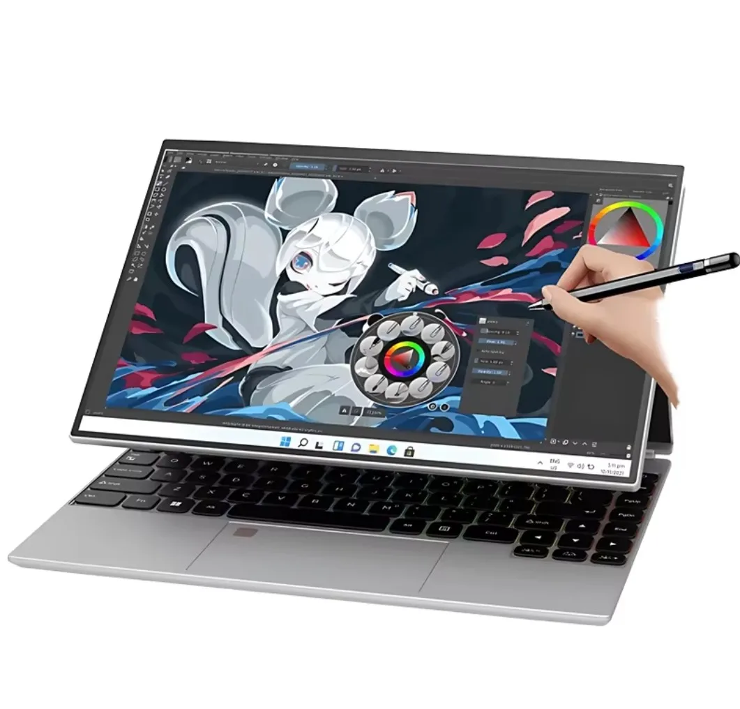 Совершенно новый 14-дюймовый ноутбук 2-в-1 с сенсорным экраном N95, 16 ГБ ОЗУ, 2 ТБ SSD Win 11, системный IPS-ноутбук для делового домашнего использования