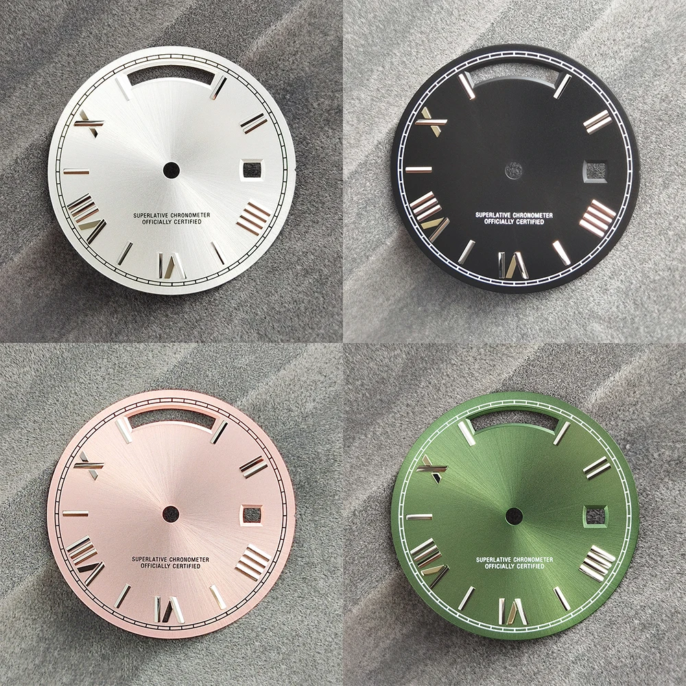 

Циферблат Meiyuda 8285 без маркировки, 31 мм, с индивидуальным логотипом, календарем на весь день, металлической рамкой и римскими цифрами, подходит для механизма 8285.