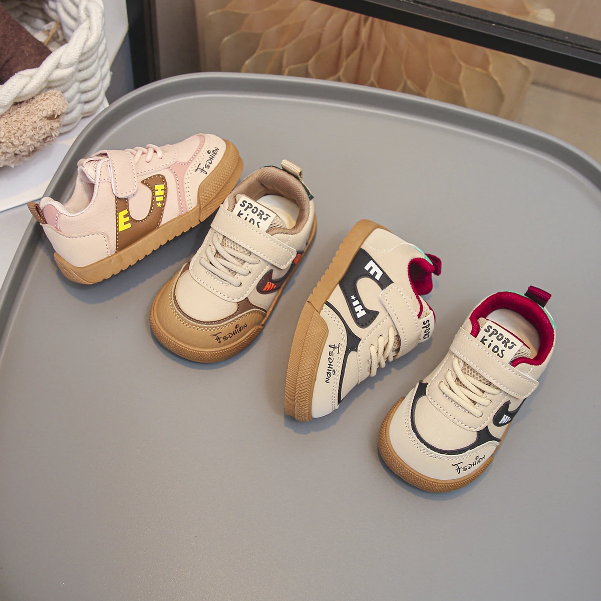 2026 Spring and Autumn Children's Sneakers Non-slip Fashion Design Breathable Casual Shoes for Boys Girls Toddler Shoes 18-26