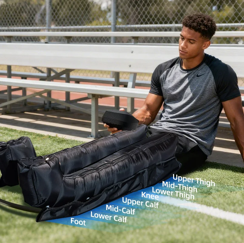 ZXY KONBEST Professional Air Compression Leg Recoveri System Rechargeable Massage Boots for Fast Recovery Improved Circulation