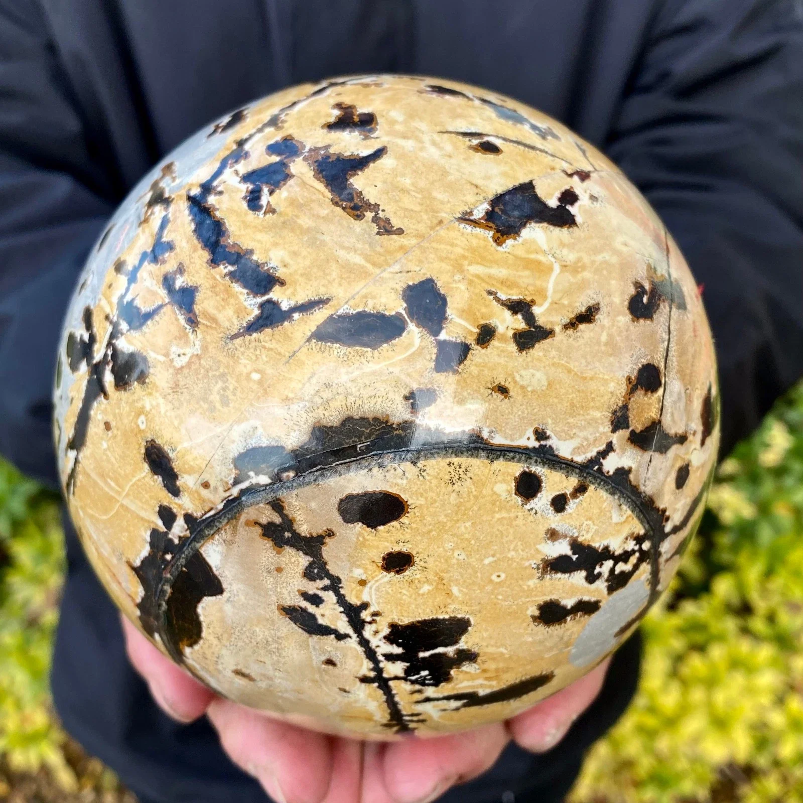 Natural Chinese painting crystal quartz energy sphere, for spiritual healing, home decoration, purification, demagnetization, di