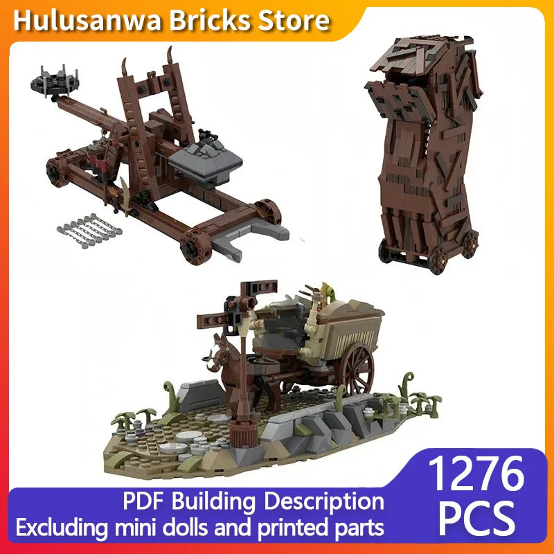 Ring Movie Model MOC Building Bricks Carriage Siege Tower Carriage Modular Technology Gifts Holiday Assemble Children Toys Suit