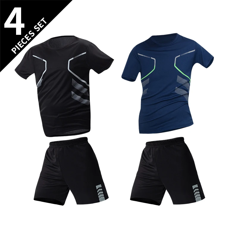 

4-Piece Men's Suit - Young Adult Summer Casual Comfortable Multi-Color Multi-Functional Casual And Versatile Versatile T-Shirt