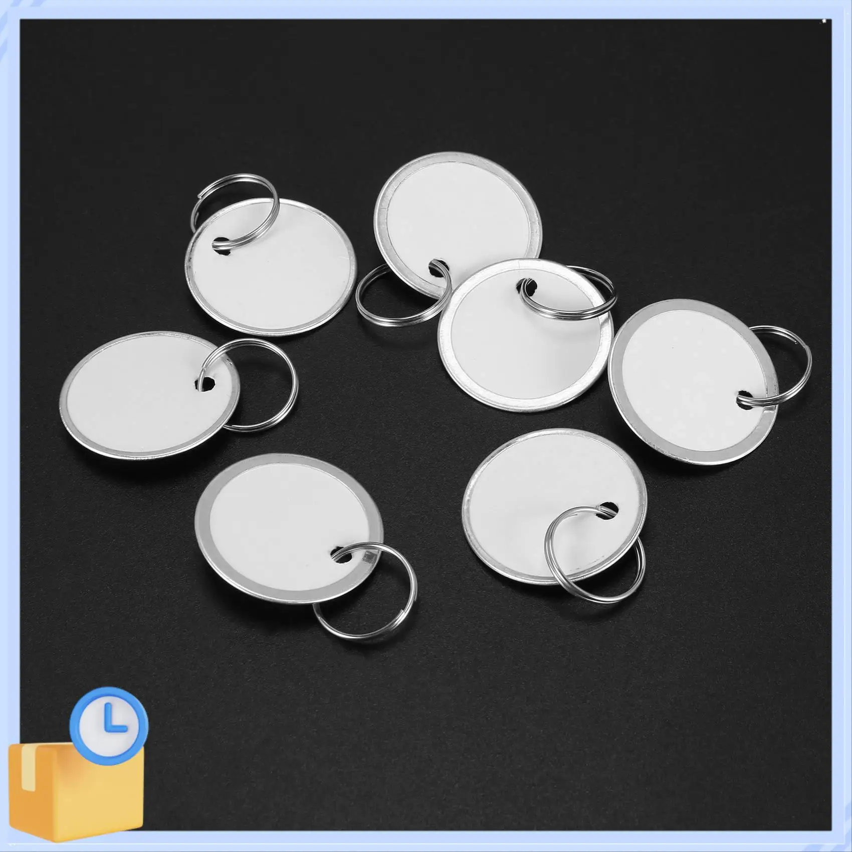 

Popular Metal Rim Tags Key Tags Round Paper Tags With Metal Rings White Label For Car Keys And Door Keys (100)