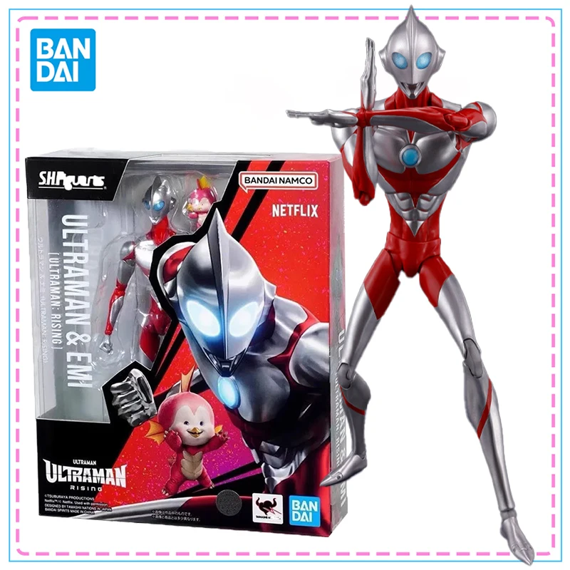 

Bandai S.H.Figuarts Ultraman: Rising Model Kit Аниме Фигурки SHF Ultraman & Emi Коллекция Оригинальная модель Фигурки Игрушки