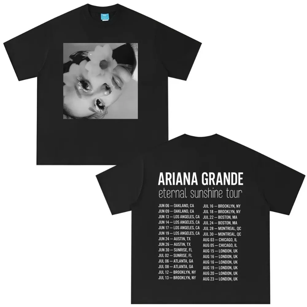 Ariana Grande The Eternal Sunshine Tour 2026 Print T-shirt Men Women Fashion T-shirt Summer Casual Loose Cotton T-shirts