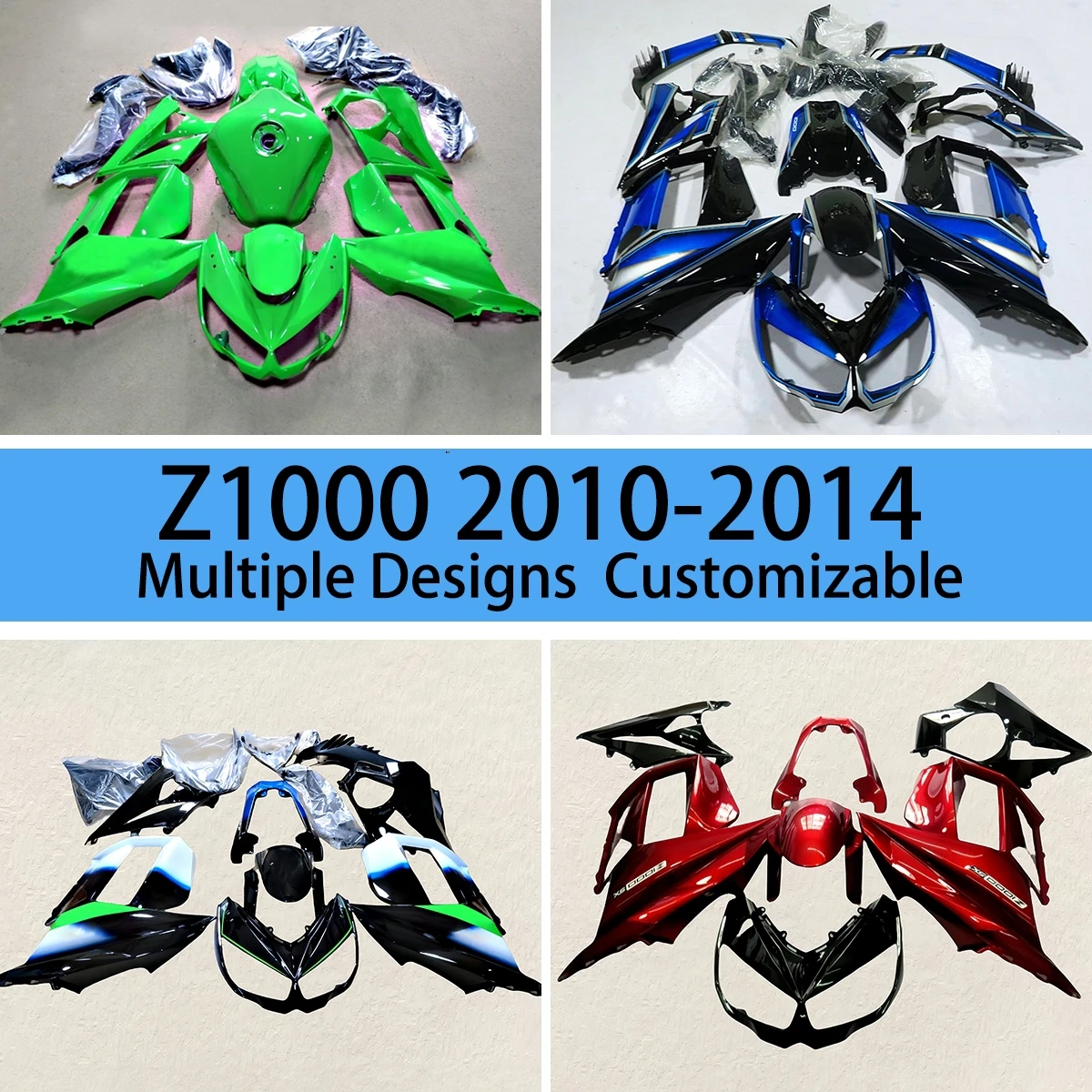 For KAWASAKI Z1000 2010 2011 2012 2013 2014 Injection Fairing Kit Z 1000 10-14 Motorcycle ZXMT Body Works Cover Fairings