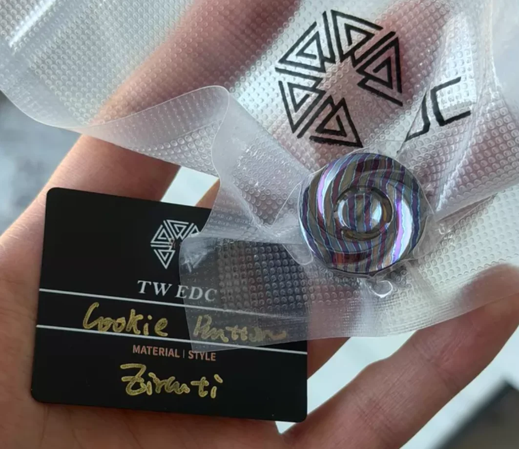 EDC TW Cookie button 24.5 * 13mm Low Temperature Zircuti fidget decompression toy