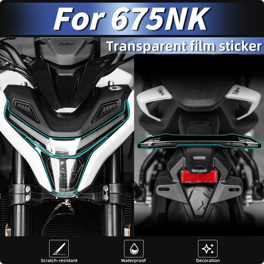 

For CFMOTO 675NK Motorcycle Lamp Transparent Protective Film Headlight Taillight Refit Decals Motorcycle Accessories