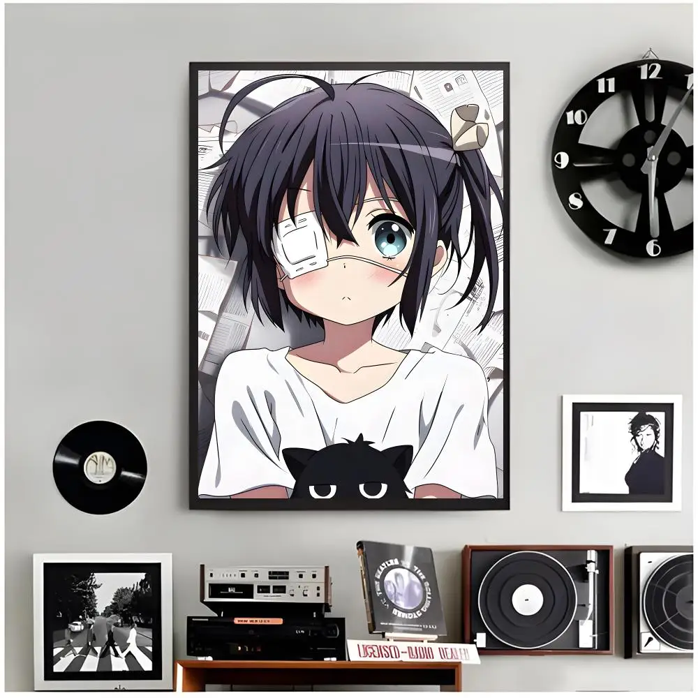 anime character R-Angel Beats Rikka Takanashi Poster Modern Wall Art Home Decor Living Room Decorative Print Unframed