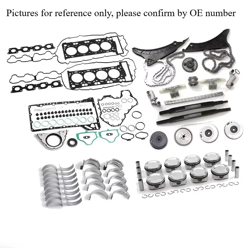 11147574373 11257556955 11127583203 Engine Overhaul Rebuild Kit With Timing Chain & VVT Gear Set Fit 4.4L V8 N63B44