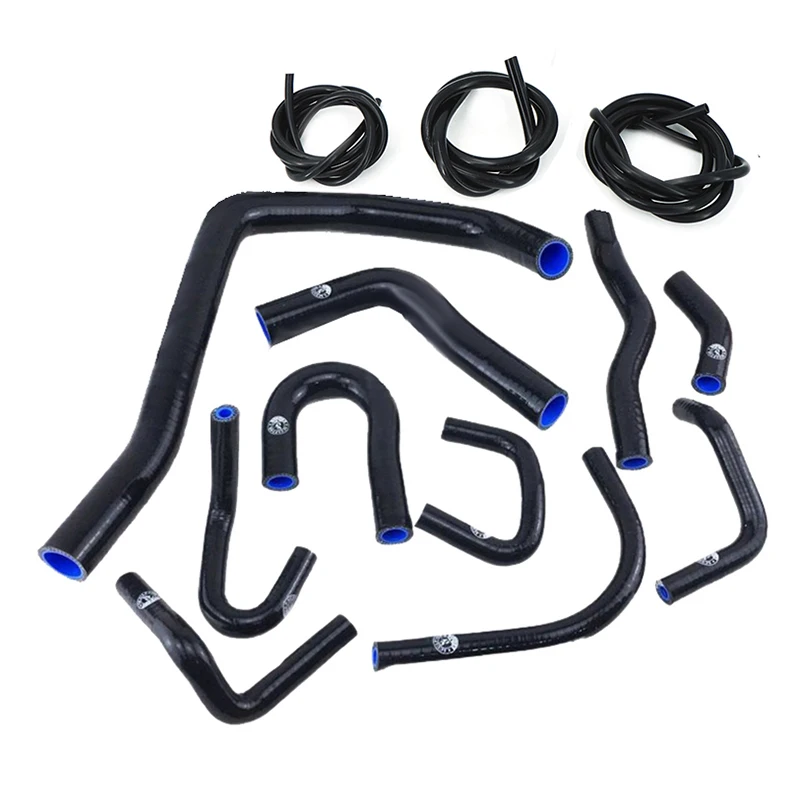 KIT de manguera de radiador de silicona + Kit de manguera de vacío para Honda Civic/CRX EE EF/CR-X Base/DX/ HF/Si 88-91 (13 piezas)