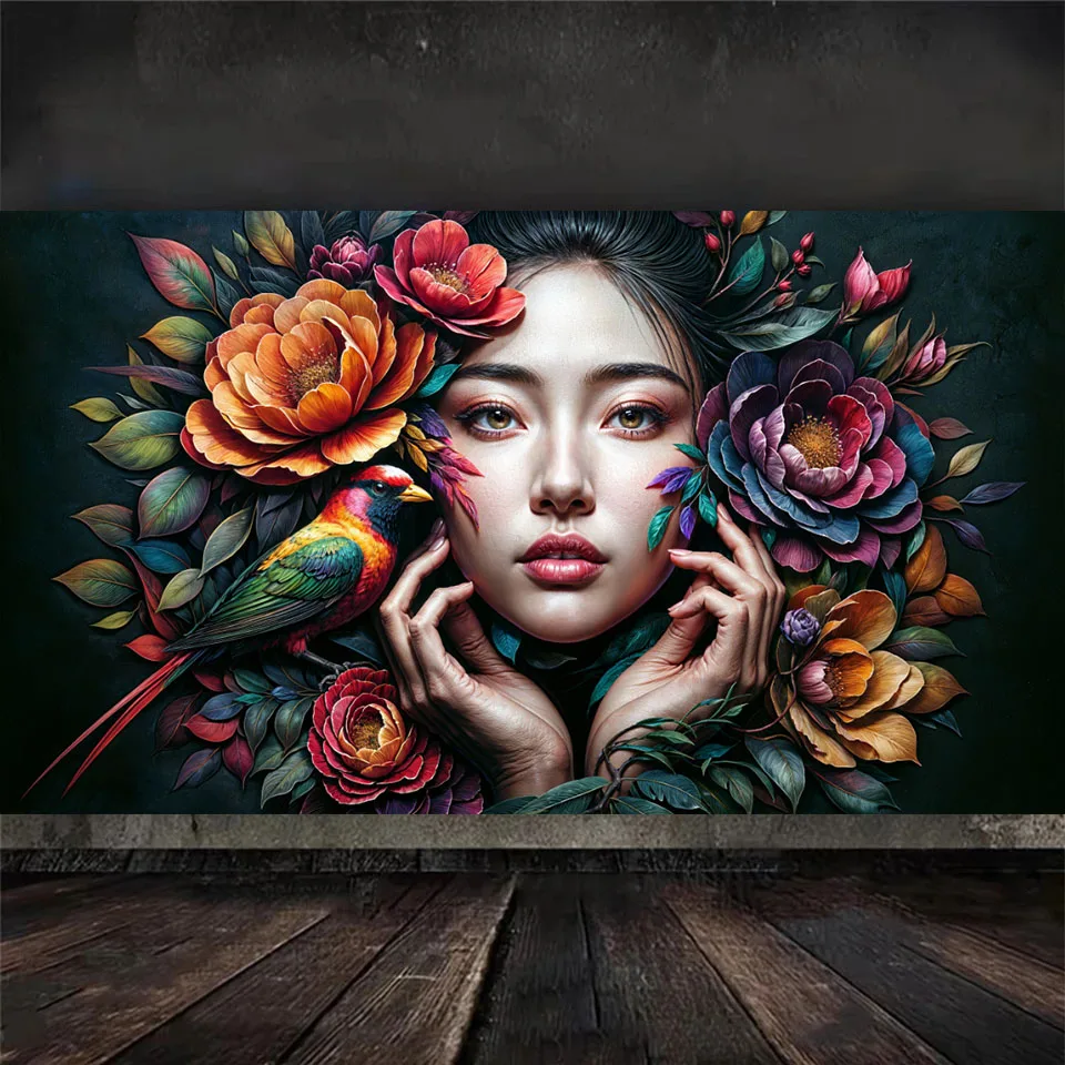 mystical captivates with serene Asian woman diy 5D diamond painting large size full diamond mosaic embroidery cross stitch kit ﻿