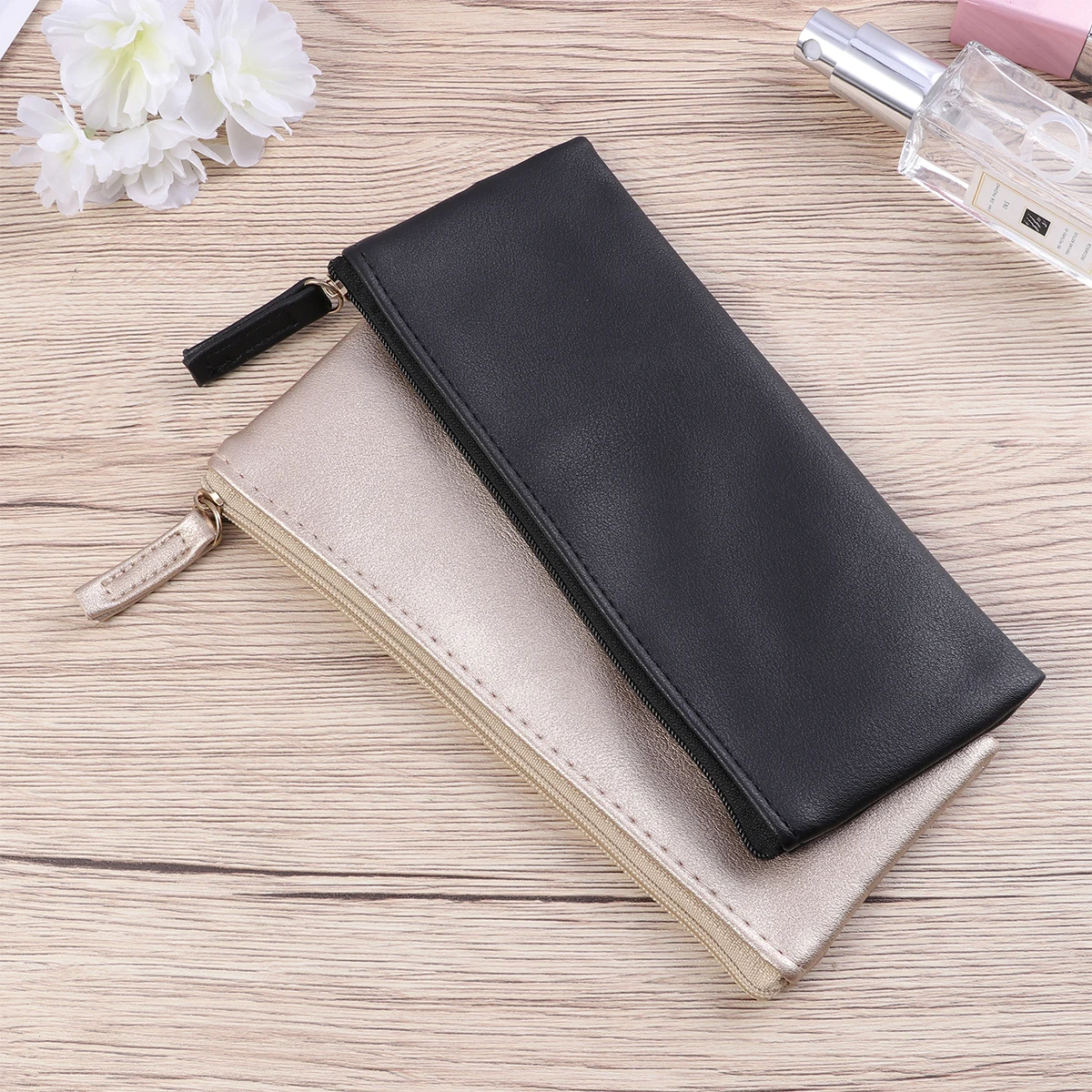 

Eco-Friendly PU Pencil Bag Multifunctional Makeup Case Minimalist Design Smooth Zipper for Students Toiletries