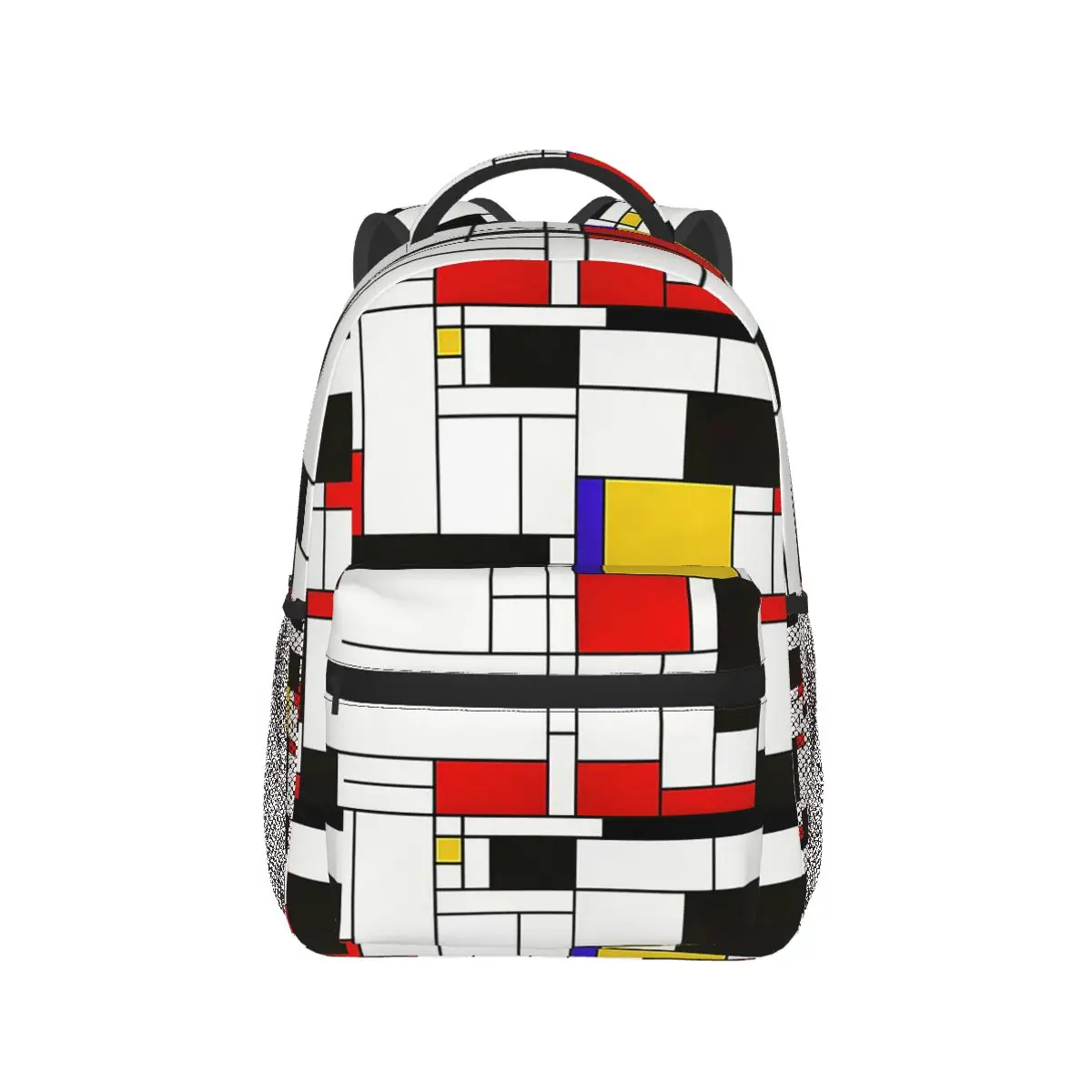 Piet Mondrian De Stijl Zaini Ragazzi Ragazze Bookbag Borse da scuola per bambini Zaino per laptop per cartoni animati Borsa a tracolla di grande capacità