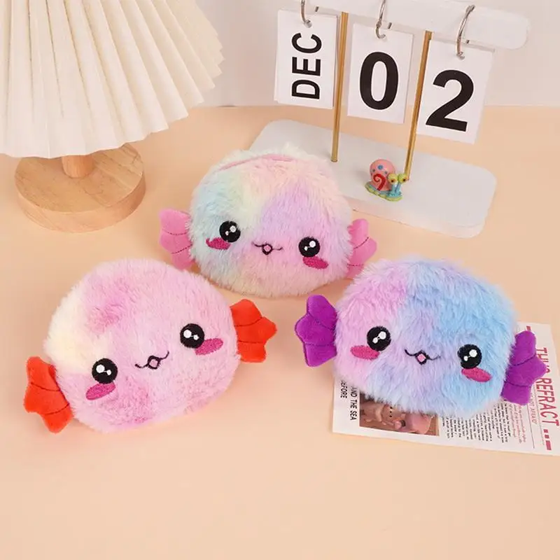 Cute Plush Salamander Coin Purse, Cartoon Axolotl Wallet, Portable Mini Earphone Pouch, Stylish Bag Charm