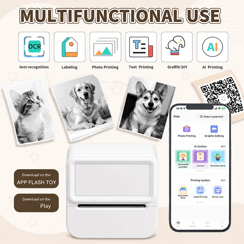 y2c-mini-bluetooth-thermal-printer-including-rolls-of-paper-suitable-for-student-error-questions-notes-diaries-photo