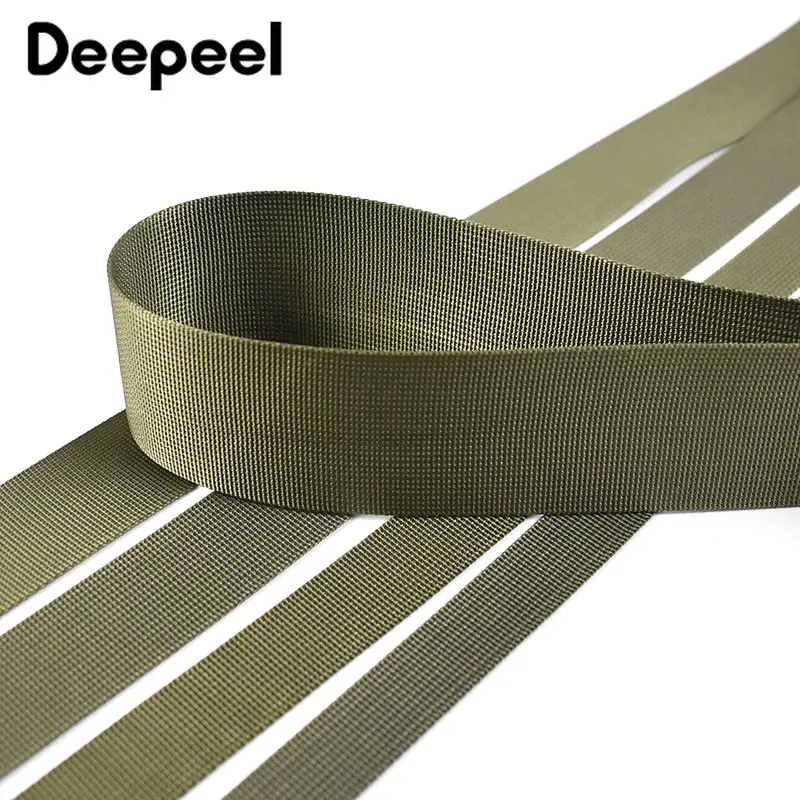 5Meters ArmyGreen Nylon Webbing Tape 20-50mm Ribbon Band Bag Backpack Strap Safety Belt Decorative Material Sewing Accessories