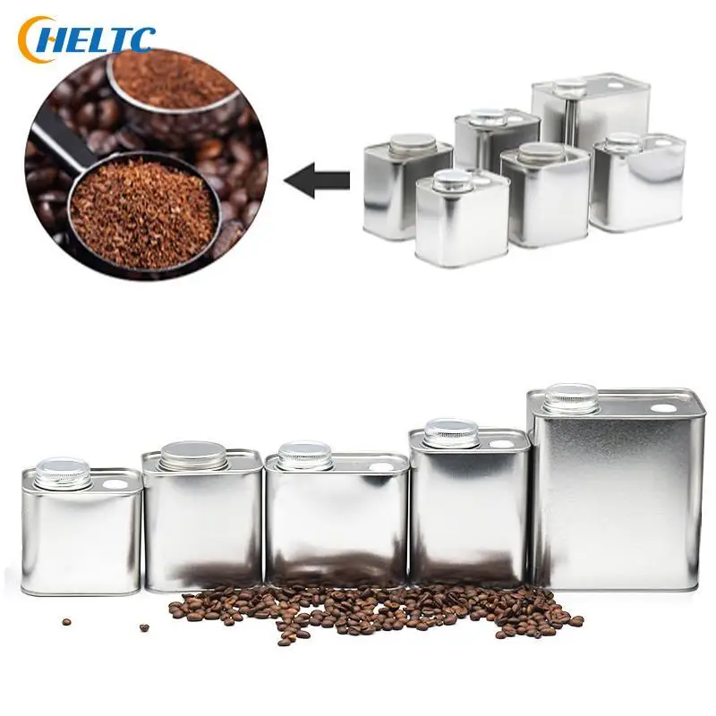 Coffee Bean Airtight tinplate Can Outdoor Camping Tin Box Food-grade Packaging Storage Fresh Breathing Iron Can Coffee DosingCup