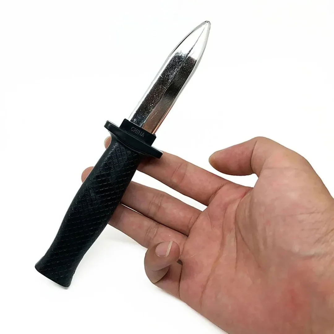 Cuchillo telescópico simulado, accesorios de plástico, cuchillo, habilidades falsas, herramienta pequeña, juguetes adecuados para Halloween, broma para fiestas del Día de los Inocentes
